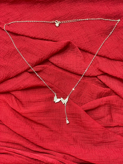 92.5 Silver Minimal Butterfly Chain 19.5 Inches | Premium Stylish Elegant Design | Jewellery