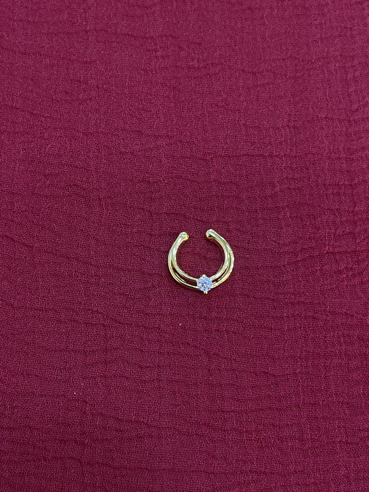 92.5 Silver Gold Plated Dainty Septum