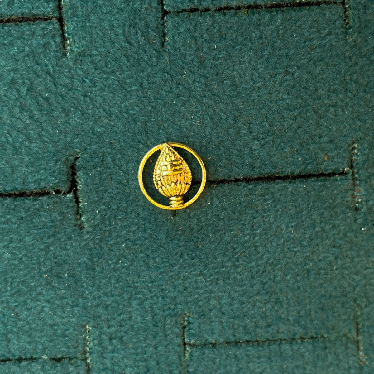 92.5 Silver Gold Plated Vel Reversible Stud Single Piece