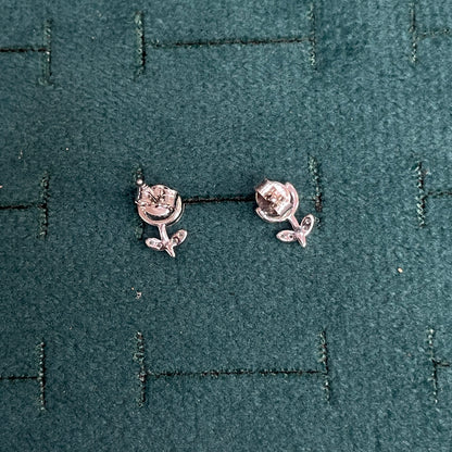 92.5 Silver Rose Stud Earrings | Classy Premium Floral Design | Jewellery pair