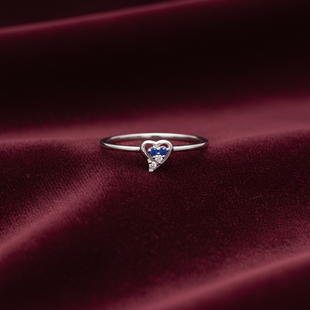 92.5 Silver Heart Ring for Women Size 11 | Stylish Elegant Love Design | Gift Jewellery