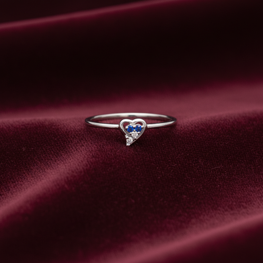 92.5 Silver Heart Ring for Women Size 11 | Stylish Elegant Love Design | Gift Jewellery