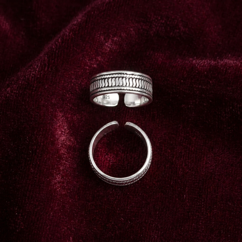 92.5 silver toe rings 