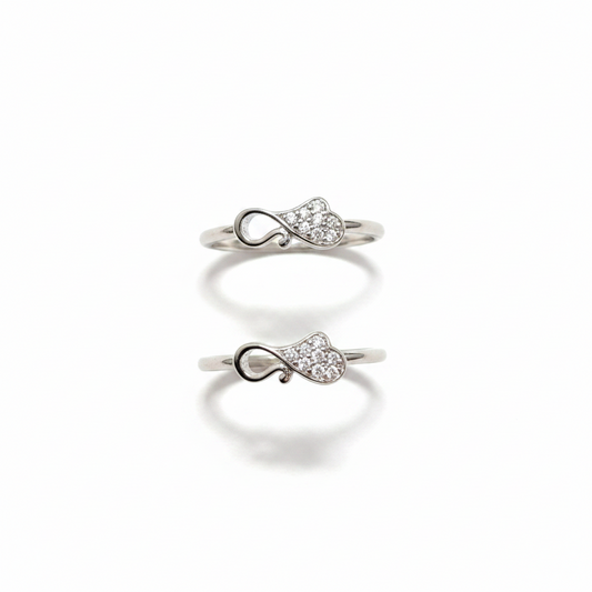 925 Silver Heart Toe rings