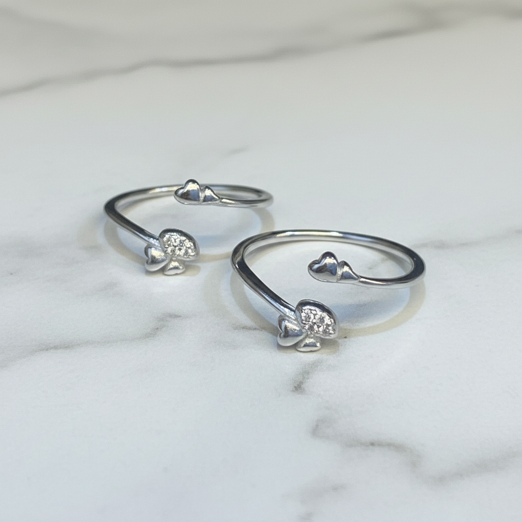 92.5 Silver Toe Rings for Women | Elegant Classic Design | Traditional Jewellery