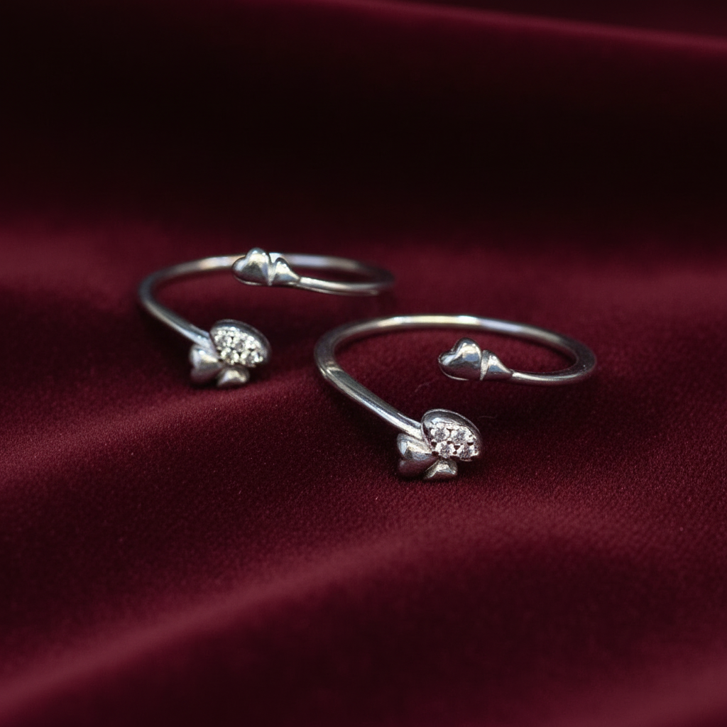 92.5 Silver Toe Rings for Women | Elegant Classic Design | Traditional Jewellery