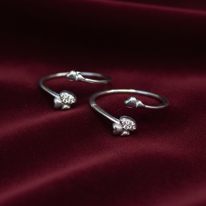 92.5 Silver Toe Rings for Women | Elegant Classic Design | Traditional Jewellery
