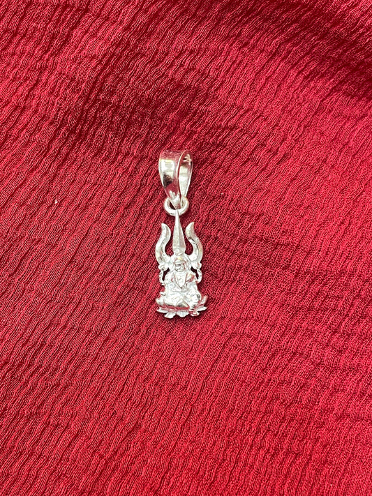 92.5 Silver Lakshmi Devi Trishul Design Pendant for Women – Traditional Temple Style