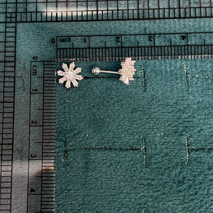 925 Silver Starburst Stud Earrings | CZ Sparkle Daily Wear Earrings with Ball Screw Back pair