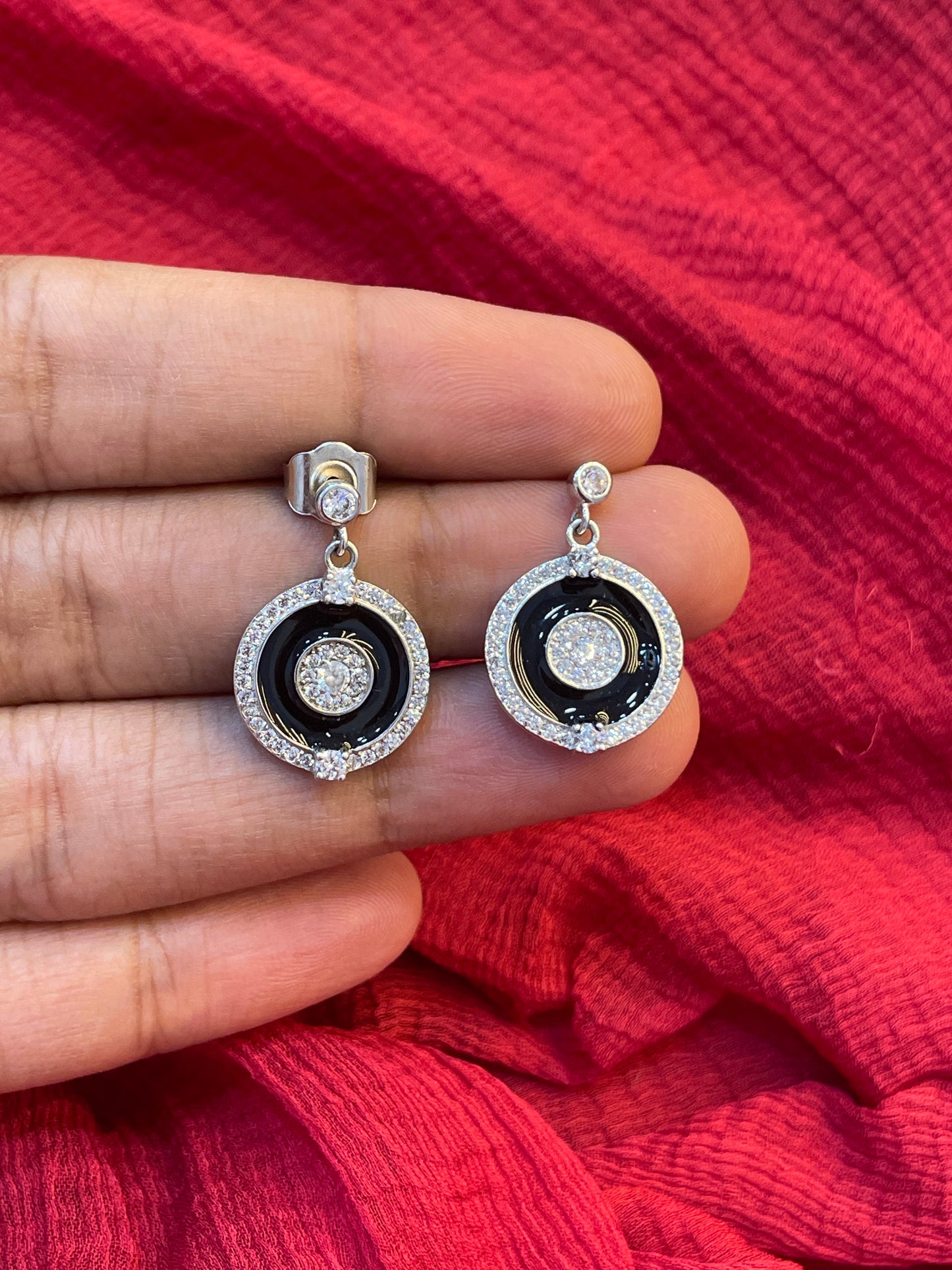 92.5 Silver Stylish Hanging Earrings for Women | Elegant Dangle Design | Modern Jewellery