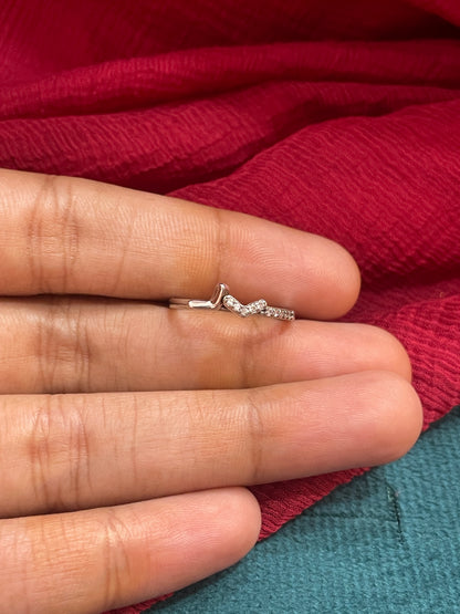 92.5 Silver Minimal Rings for Women Size 8 | Stylish Clean Design | Elegant Fashion Jewellery