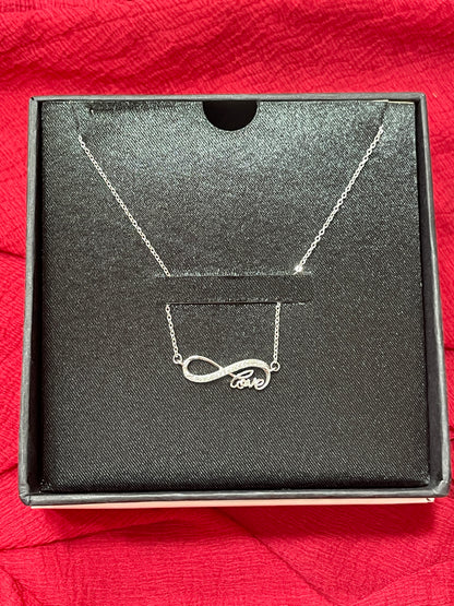 92.5 Silver Infinity Love Chain 18.5 Inches | Classy Romantic Design | Jewellery