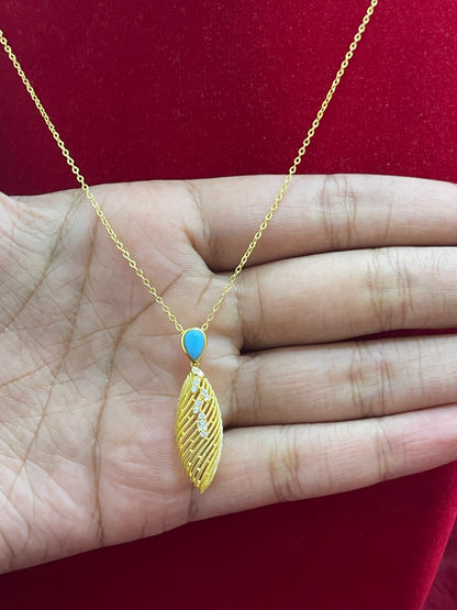 92.5 Silver Gold Plated Stylish Minimal Chain and Earrings Set for Women | Elegant Matching Jewellery