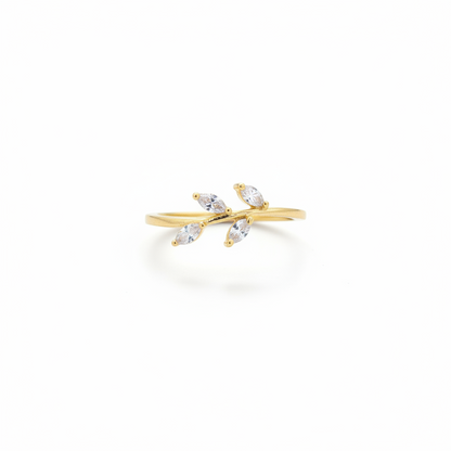 92.5 Silver Gold Plated Leaf Ear Cuffs for Women | Stylish Botanical Design | Elegant Fashion Jewellery