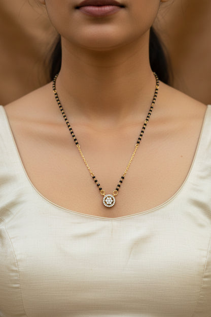92.5 silver classy gold plated black beads chain 19.5 inches