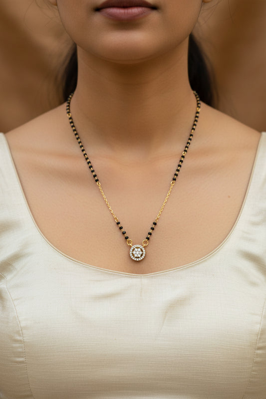 92.5 silver classy gold plated black beads chain 19.5 inches