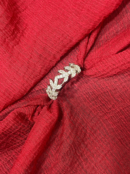 92.5 silver stylish leaf ring size 10