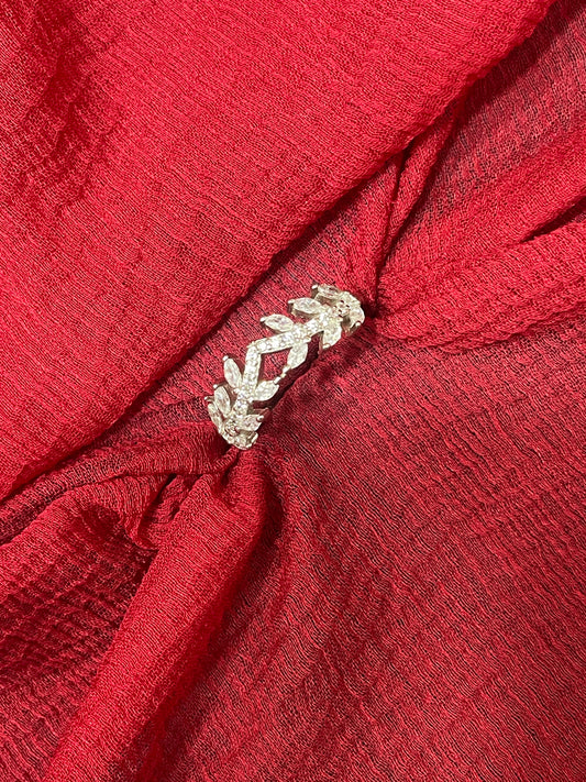 92.5 silver stylish leaf ring size 10