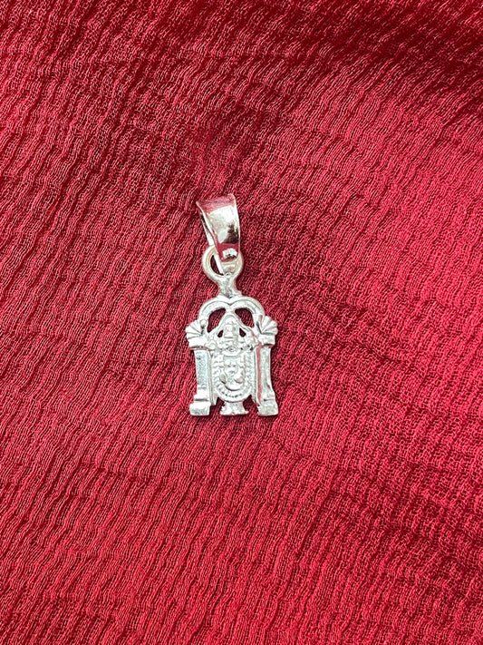 92.5 Silver Venkateswara Swamy (Balaji) Design Pendant for Men & Women – Traditional Temple Style