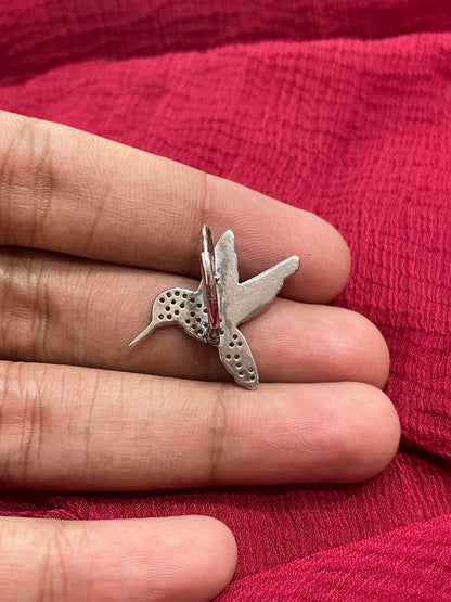 92.5 Silver Hummingbird Earrings for Women | Nature-Inspired Stylish Design | Elegant Jewellery