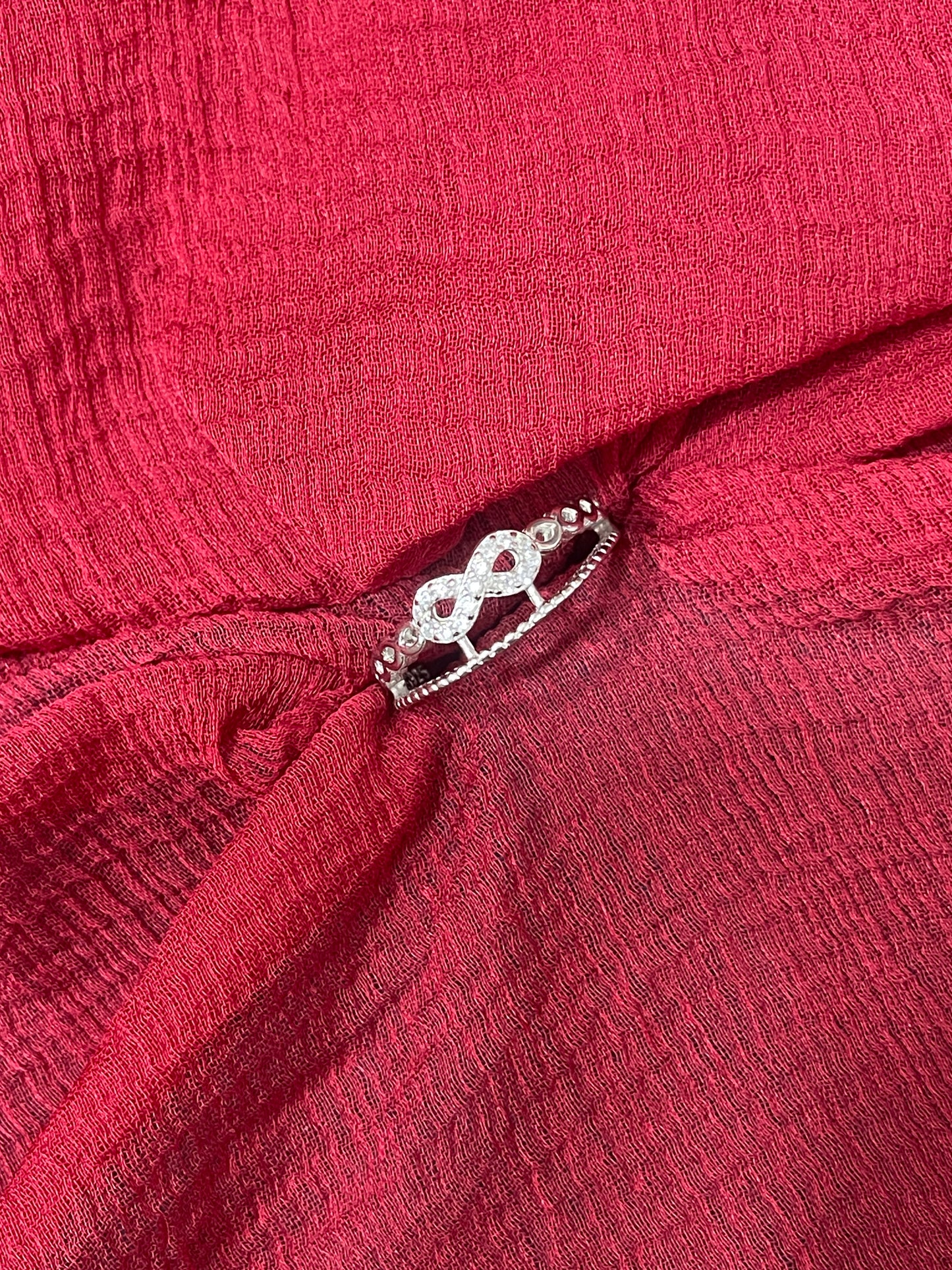 92.5 silver stylish infinity ring size 10