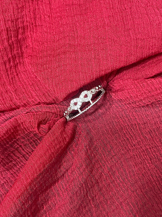92.5 silver stylish infinity ring size 10