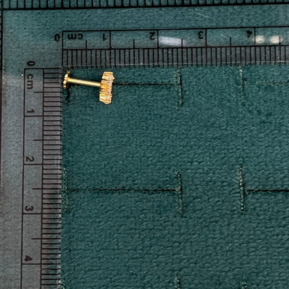 92.5 Sterling Silver Gold Plated Blue CZ Crown Nose Pin