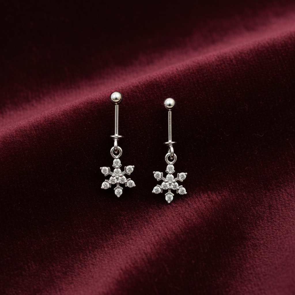 92.5 Silver Hanging Bugadi Pair for Women | Drop Helix Earrings | Stylish