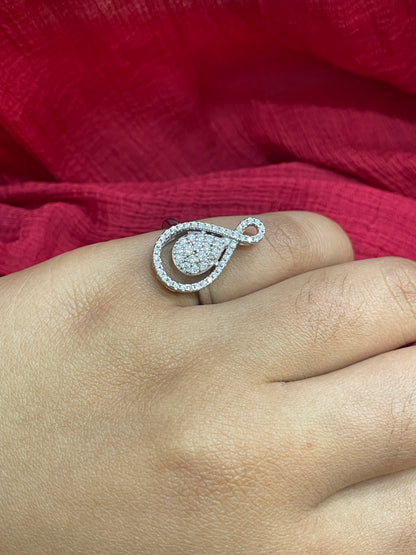 92.5 Silver Stylish Classy Ring for Women Size 12 | Elegant Premium Design | Modern Jewellery