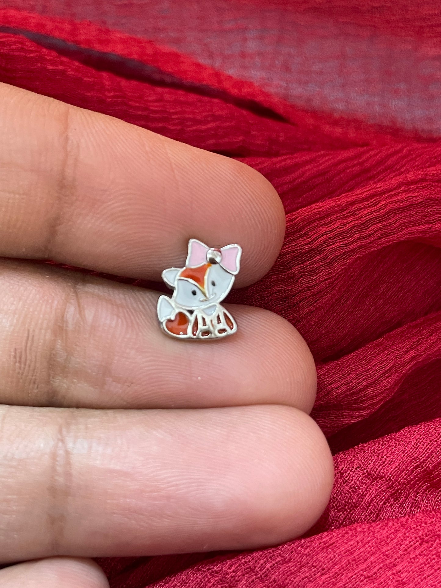 92.5 Silver Cute Fox Earrings for Women | Playful Animal Design | Stylish Trend Jewellery