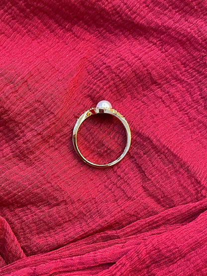 92.5 Silver Gold Plated Stylish Ring for Women Size 11 | Elegant Jewellery