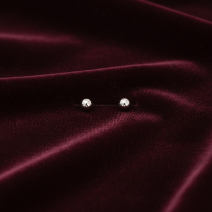 92.5 Silver Small Ball Studs | Minimal Everyday Design | Jewellery