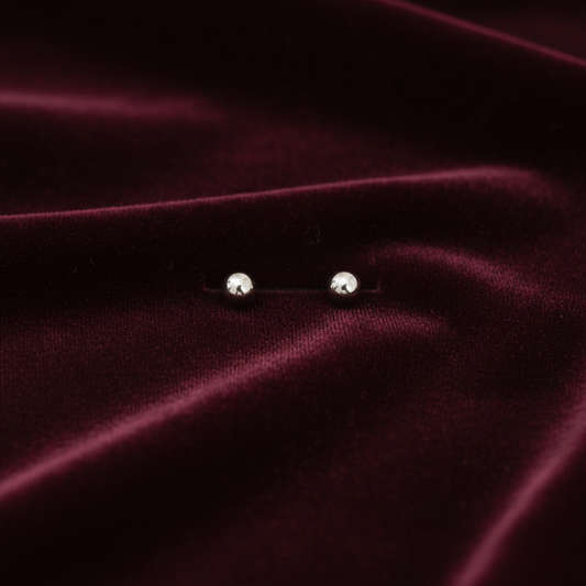 92.5 Silver Small Ball Studs | Minimal Everyday Design | Jewellery