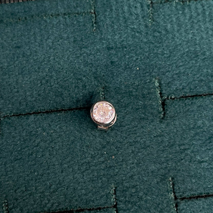 Silver Simple Stud Earrings pair