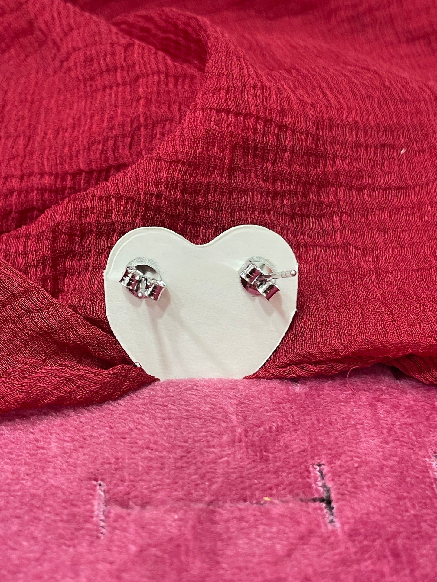 92.5 Silver White Stone Triangle Studs | Stylish Geometric Design | Jewellery