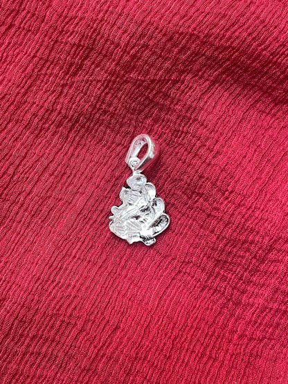 92.5 Silver Oxidised Ganesha Pendant for Men & Women | Ganpati Antique Design | Spiritual Jewellery