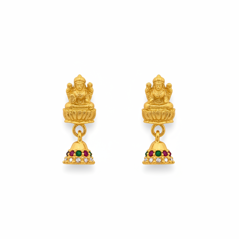 92.5 silver gold plated temple minimal earrings