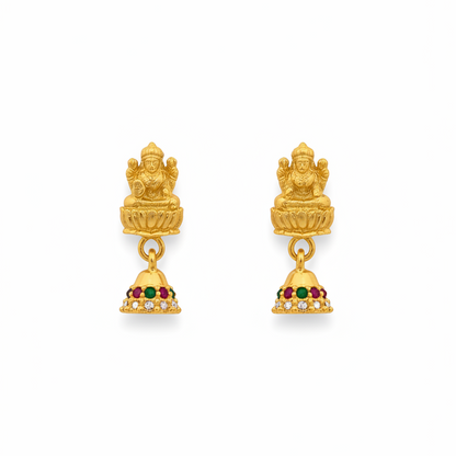 92.5 silver gold plated temple minimal earrings