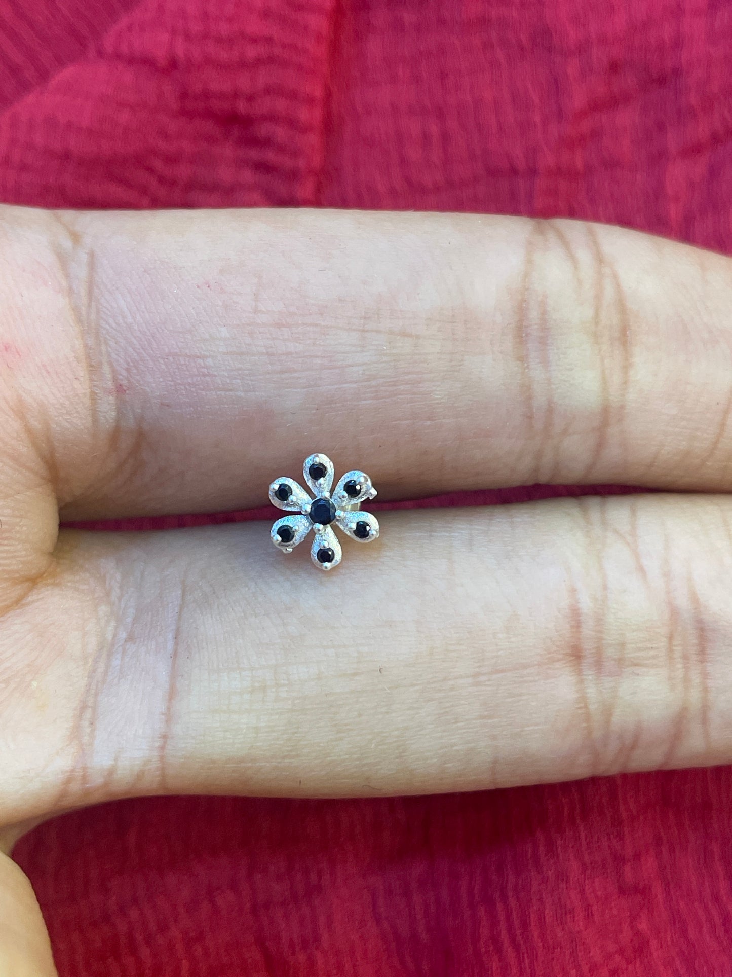 92.5 Silver Stylish Second Studs / Nose Pin (Single Piece) | Minimal Elegant Design | Jewellery