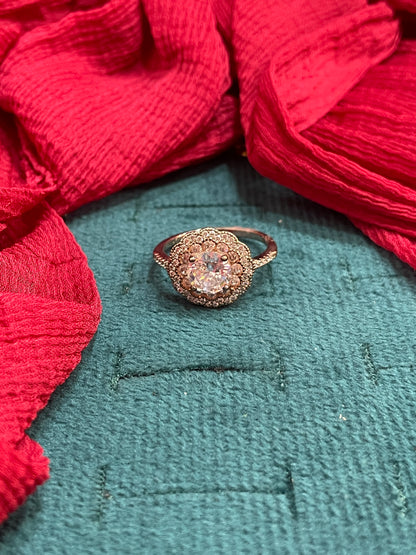 92.5 Silver Round Ring for Women Size 14 | Stylish Elegant Design | Modern Daily Wear Jewellery