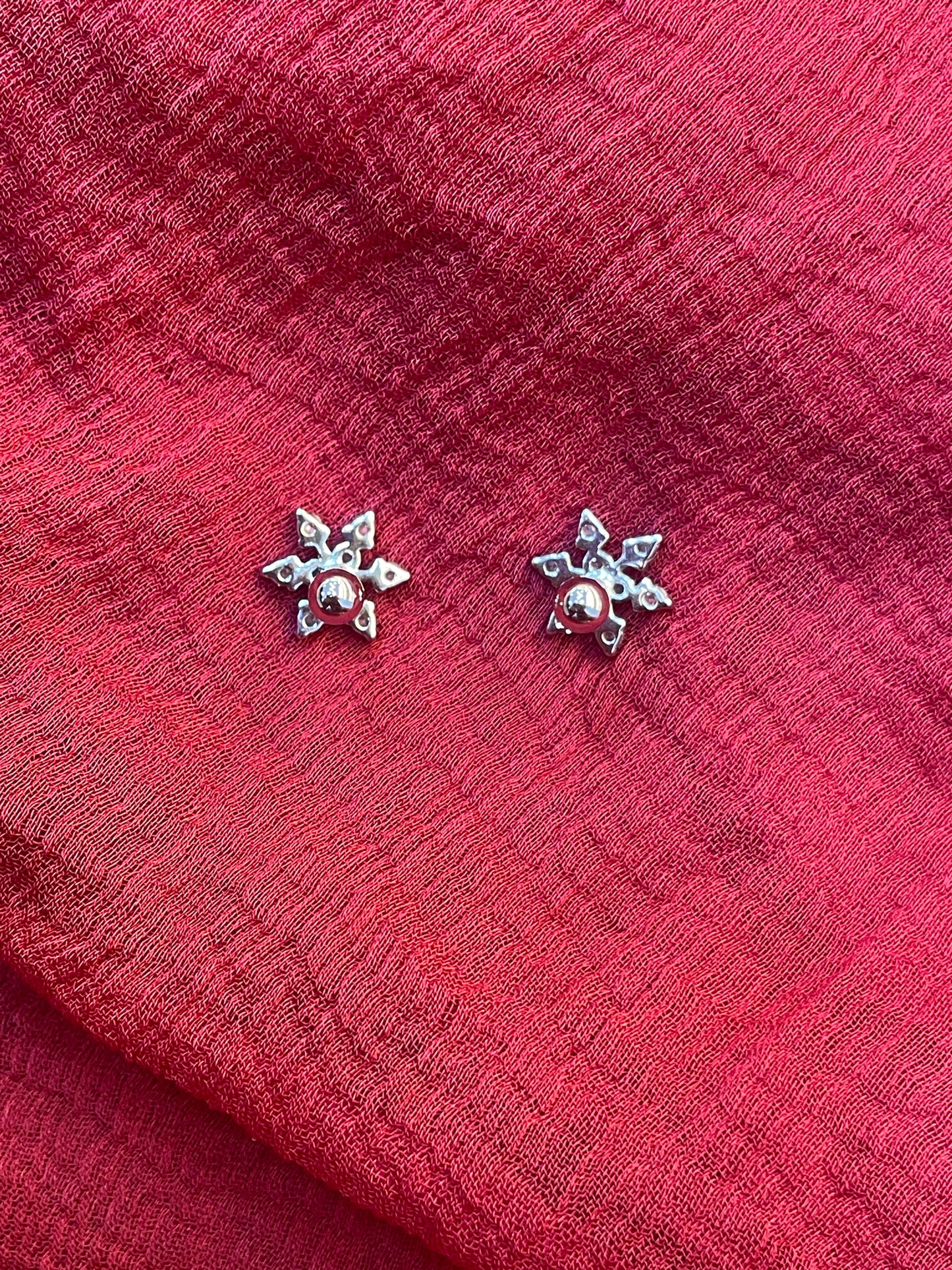 92.5 Silver Floral Earrings | Classic Flower Design | Elegant Jewellery