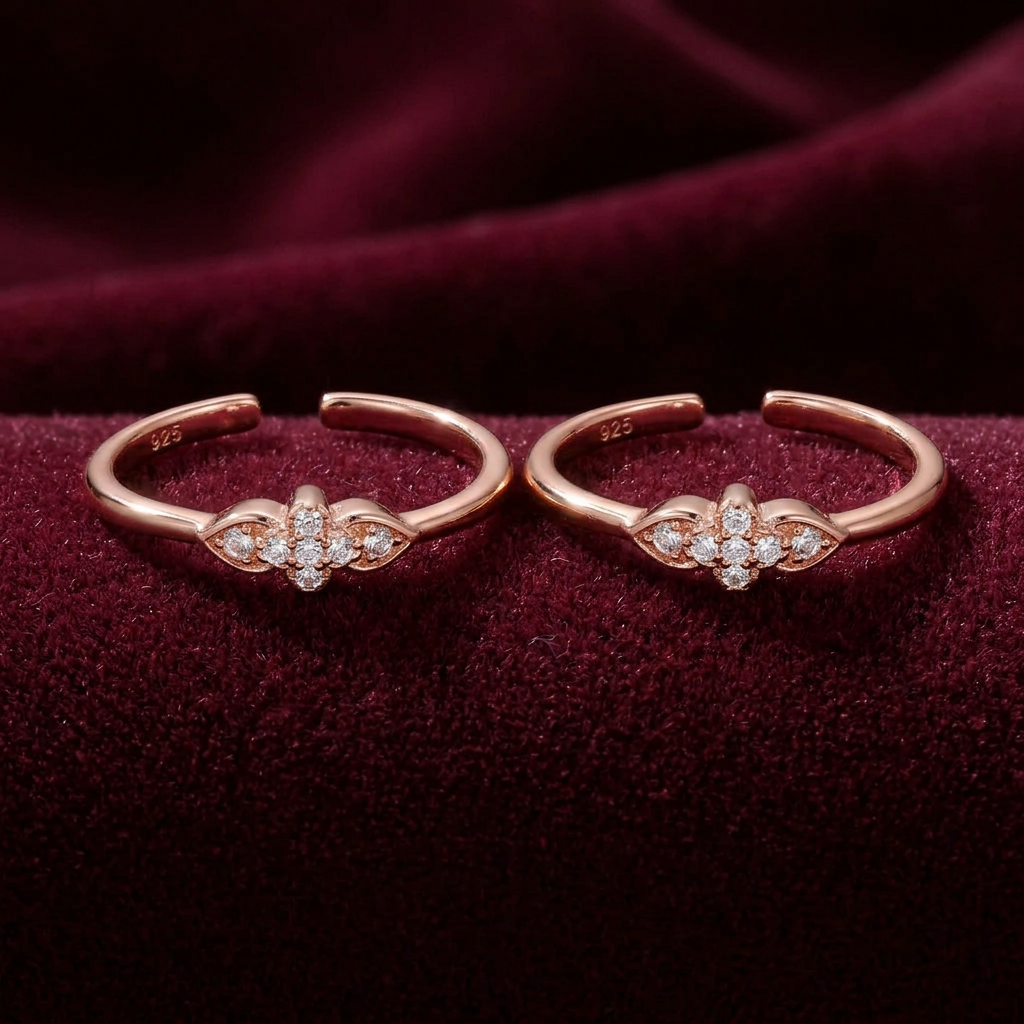 92.5 silver toe rings 
