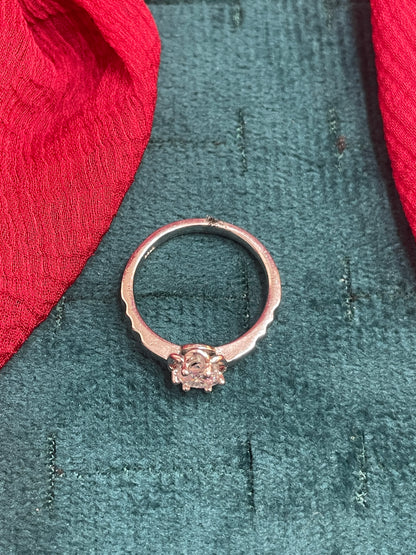 92.5 Silver Flower Ring for Women | Stylish Bloom Design | Elegant Fashion Jewellery