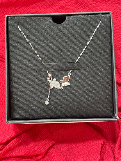 92.5 Silver Butterfly Chain 19.5 Inches | Classy Premium Stylish Design | Jewellery