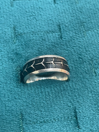 92.5 Silver Oxidised Men’s Ring Size 18 | Stylish Antique Finish | Elegant Jewellery