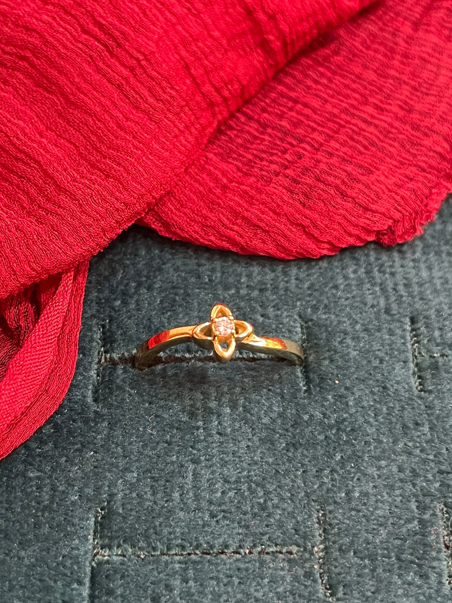 92.5 Silver Gold Plated Stylish Ring for Women Size 13 | Chic Modern Design | Elegant Jewellery