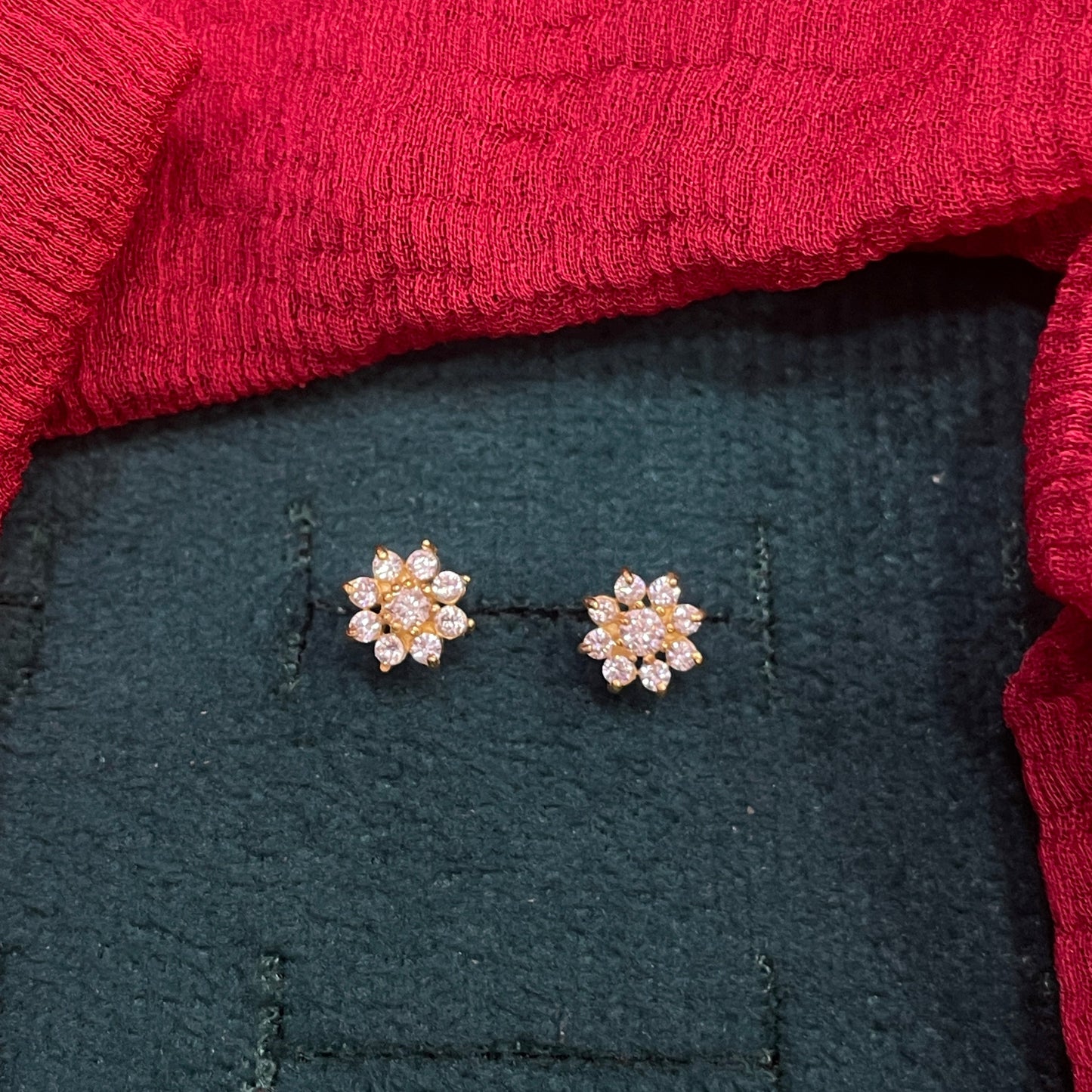 925 Silver Gold Plated Eight Petal Studs for Women | Floral Design