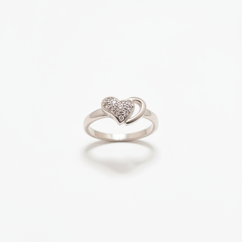 92.5 Silver Heart Ring for Women Size 12 | Stylish Love-Inspired Design | Elegant Gift Jewellery