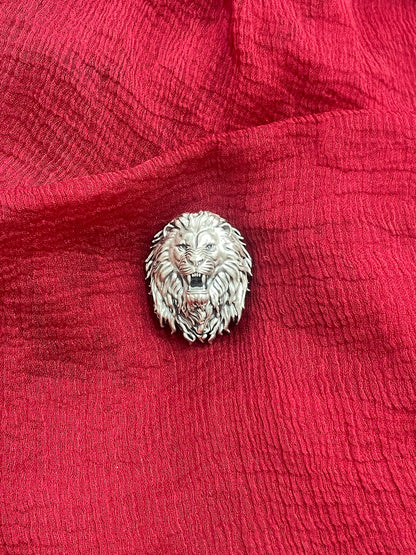 92.5 Silver Lion Brooch | Premium Royal Design | Jewellery