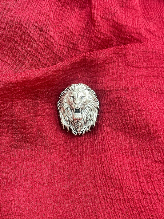 92.5 Silver Lion Brooch | Premium Royal Design | Jewellery